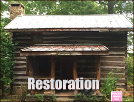 Historic Log Cabin Restoration  Hobgood, North Carolina